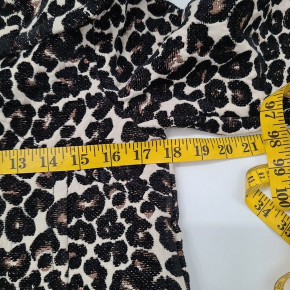 Women's Forever 21‎ Jacket Sz Small Leopard Animal Print Textured 3/4 Sleeve - Picture 6 of 11